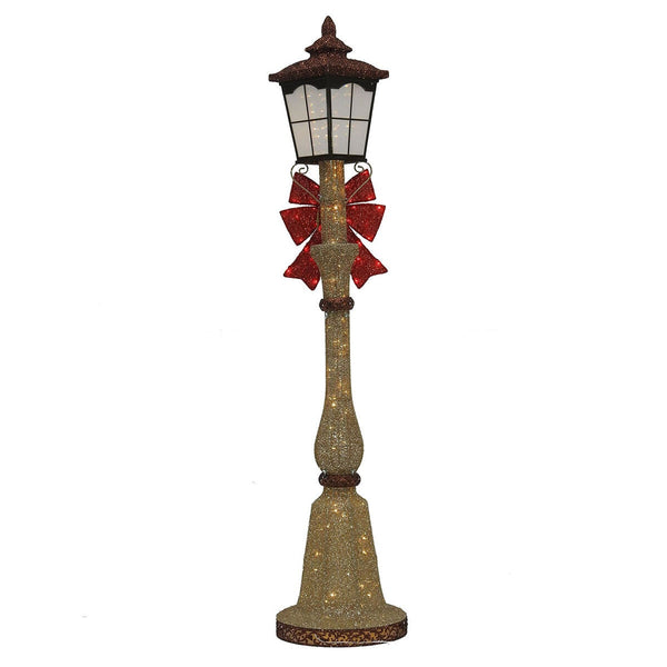 7ft (2.1m) Single Lantern Head Lampost with 150 LED Lights