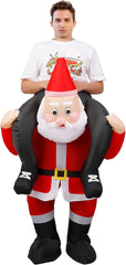 Christmas Inflatable Santa Claus Costume Xmas Santa Cosplay Elk Reindeer Suit Christmas Carnival Halloween Party Costume Prop for Adult