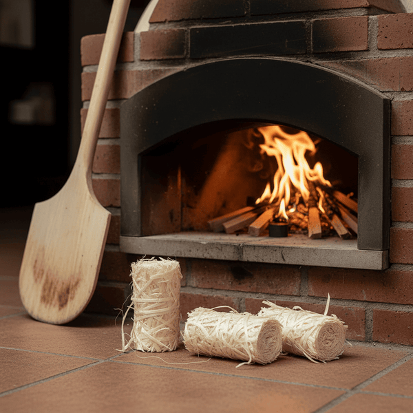 200 Pack Wood Wool Firelighters for Log Burners, BBQ & Camping Quick Light Natural Fire Starters, Clean Burning