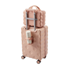 Luggage Set, 2 Piece Case Luggage, 20 Inch Suitcase Sets ABS+ PC Luggage, Travel Suitcase with Cup Holder, Hook, and Small Portable Hand Cabin Case