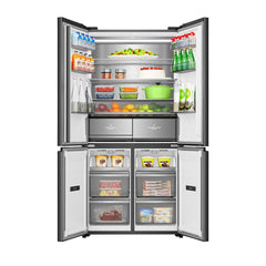 Hisense RQ768N4GBE, Multi Door Fridge Freezer, E Rated in Black