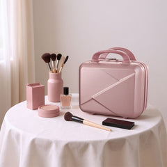 Portable Handheld Plastic Makeup Bag with Elastic Band & Zipper, Jewelry Box, Gift Box for Storing Souvenirs, Luggage Cart for Boarding The Aircraft, Multifunctional Suitcase with Internal Dividers, Can Hold Cosmetics, Towels, Toiletries
