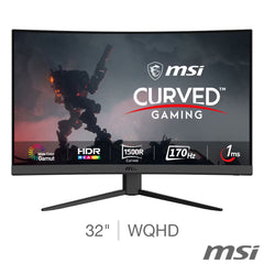 MSI G32CQ4 E2 32 Inch WQHD 170Hz VA Curved Gaming Monitor, 9S6-3DB51T-035