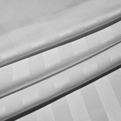 fORZA TEXTILES Luxury Stripe Fitted Sheet Soft Satin Stripe Bed Sheet with Deep Pocket Design, Strong Elasticated Corners for Secure Fit, Wrinkle Resistant and Breathable Fabric, Hotel Quality Bedding for Single Double King Super King, Multiple Colours Av
