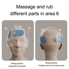 Portable Head & Eye Massage Device with Hot Compression, Decompression Design for Relaxation, Suitable for Daily Use & Rest, Scalp Massage Tool, Personal Relaxation Aid