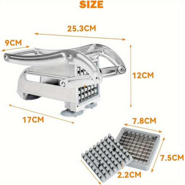 Potato Chipper Chip Chopper Cutter Slicer Maker 2 Stainless Steel Sharp 36/ 64 Holes French Fry Easily Removable
