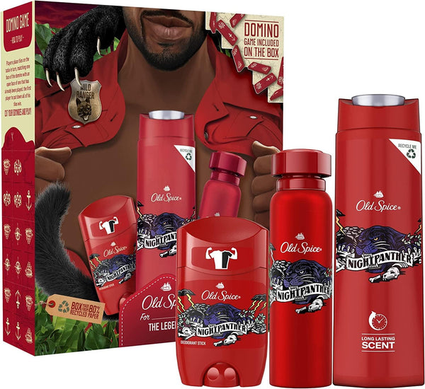 Old Spice Gentleman Gift Set for Men with Captain Deodorant Spray, Deodorant Stick and Shower Gel