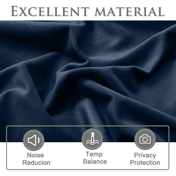 2pc Luxury Velvet Curtain Panels with Free Matching Velvet Cushion Cover – Thermal Insulated Grommet Top Drapes, Energy Saving Curtain Panels for Bedroom & Living Room Home Decor, Perfect Holiday Gift