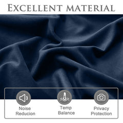 2pc Luxury Velvet Curtain Panels with Free Matching Velvet Cushion Cover – Thermal Insulated Grommet Top Drapes, Energy Saving Curtain Panels for Bedroom & Living Room Home Decor, Perfect Holiday Gift