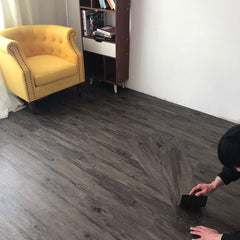 36pcs Vinyl Flooring Planks-Dark Gray, High-grade Wear-resistant Flooring Tile, 5 Square Flooring Attached To Kitchen Bathroom Household Floor Tiles, Back Glue, That Is, Peel and Stick, Wear-resistant,91.5*15.2*0.2cm/36.02*5.98*0.7inch.
