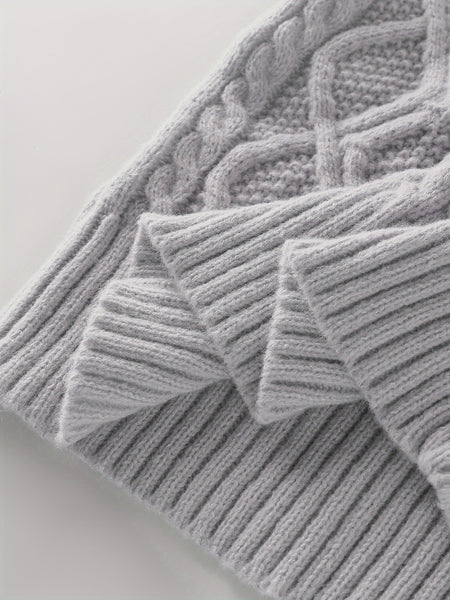 2025 Winter American Stand-Up Collar Half-Zip Knit Aran Sweater Mr. Pony Knitwear Pullover Card