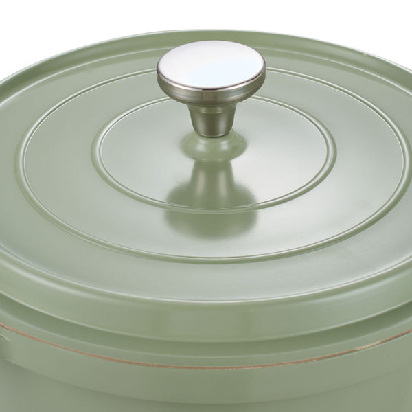 20cm/24cm Enamel Stew Pot, Double-Handled Non-Stick Soup Pot for Instant Noodles and Daily Cooking, Suitable for Gas Stove and Induction Cooker, White/Green/Red