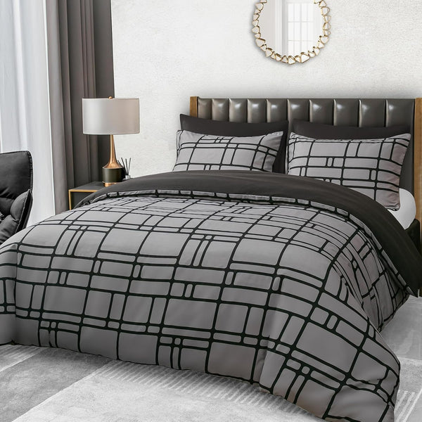 Pamposh Double Duvet Set Premium Brushed Microfiber Duvet Cover Double Ultrasoft Hypoallergenic Duvet Double Cover Set Non Iron Luxury Bedding Sets with Zipper Closure