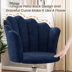 Shell-shaped Office Chair,Adjustable Chenille Swivel Chair,Soft and Flexible, Suitable for Bedrooms, Offices and Studies.
