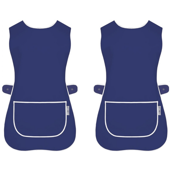 Pack of 2 Tabard Apron | Aprons for Men, Women, and Ladies | Professional Cooking Aprons with 2 Pockets | Adjustable Kitchen Apron for Baking, BBQ, Grilling, Gardening, Crafting, Cleaning, Painting, Barista, Restaurant Work | Cute & Stylish Gift Apron for