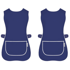 Pack of 2 Tabard Apron | Aprons for Men, Women, and Ladies | Professional Cooking Aprons with 2 Pockets | Adjustable Kitchen Apron for Baking, BBQ, Grilling, Gardening, Crafting, Cleaning, Painting, Barista, Restaurant Work | Cute & Stylish Gift Apron for