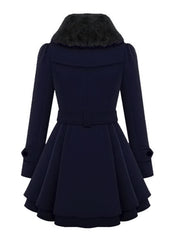Women'S Elegant Winter Coat - Classic Mid-Length Open Front Long Sleeve Coat with Pockets, Solid Black Plain Design, Structured Collar & Smooth Fabric - Versatile for Everyday & Formal Outfits, Durable Cold Weather Outerwear, Coats for Women Winter, Winte