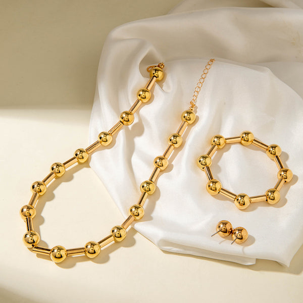 European & American Cross-Border Beaded Statement Necklace - Minimalist Personalized Patchwork CCB Fashion Jewelry