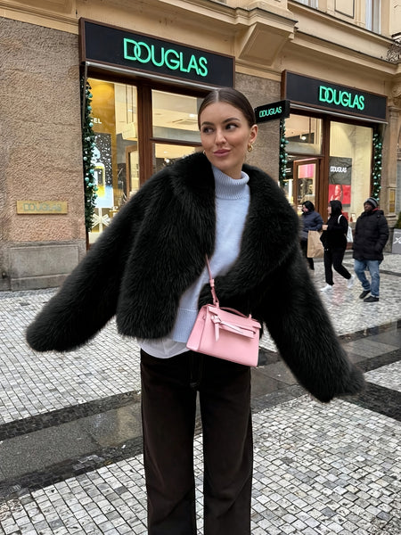 Faux Winter Warm Fashion Plush Top Short Coat for Women