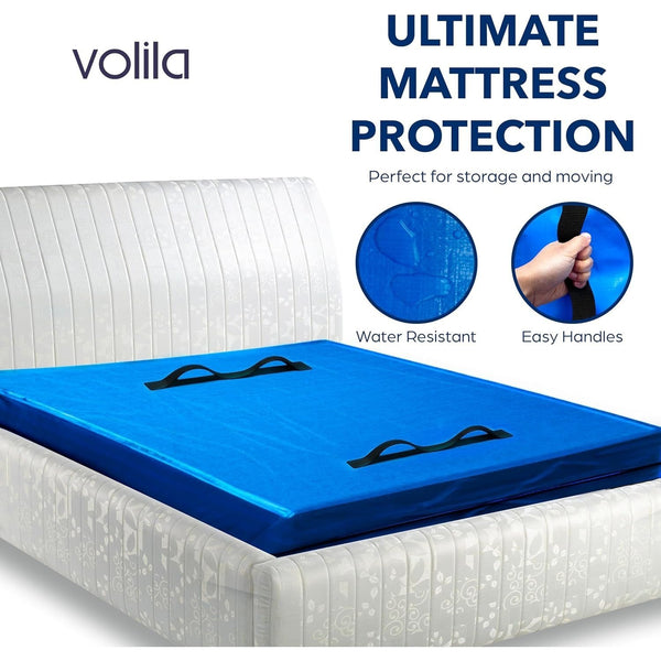 Mattress Bag for Moving - Reusable Waterproof Mattress Cover, Heavy Duty Mattress Bag for Storage and Protecting Beds from Stains, Dust, and Pests - (150gsm)