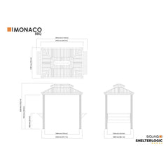Sojag Monaco 6Ft X 8Ft (1.8 X 2.4M) BBQ Grilling Pavilion