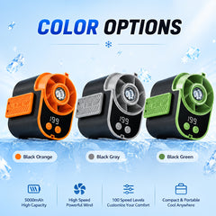 Outdoor Work Waist Fan Hands Free Cooling Fan with Strong Wind And Rechargeable Battery for Workers Riders And Delivery Staff