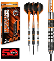 RED DRAGON Amberjack Series Darts Set with Flights and Shafts (Stems)