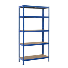 5 Tier Metal Shelving Unit, Heavy Duty Garage Shelving Units, Racking Shelving for Warehouse Workshop Office 148*75*30cm