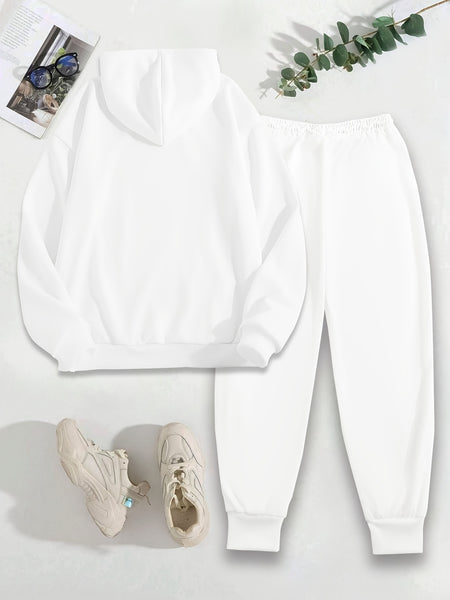 Women'S Clothing Featuring a Two-Piece Set with a Hoodie And Pants, Designed with Letter Prints