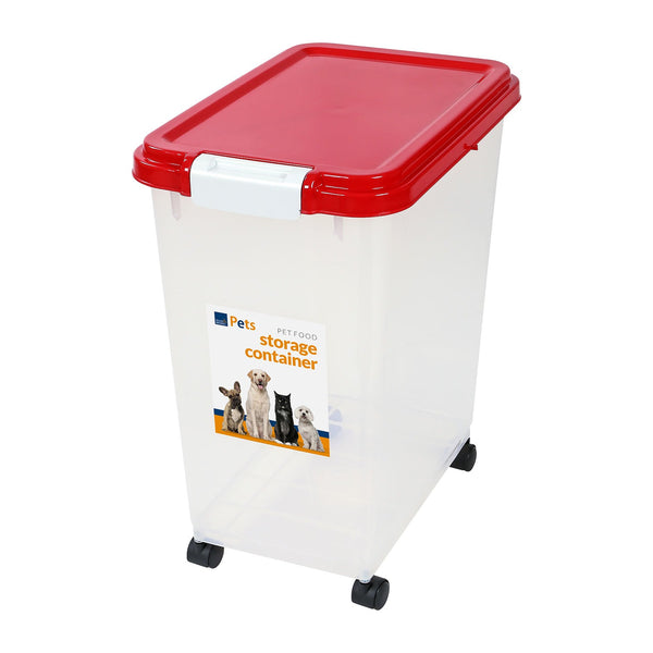 Taylor & Brown 3-Piece 50L Airtight Pet Food Storage Container Combo with Scoop and Treat Box for Dog Cat and Bird Food, Keep Pests Out, Translucent Body, Easy Mobility