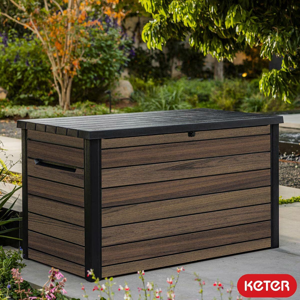 Keter Rosewood 870 Litre (230 Gallon) Deck Box with Divider