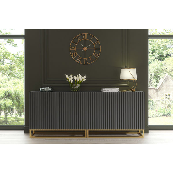 Ripple Duo 200cm Modern Sideboard with Fluted Doors and Storage