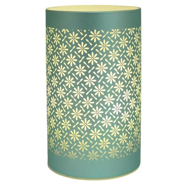 LED Table Lamps Battery Operated Cordless Desk Lights | Blue Green or Pink Flower Petal Design