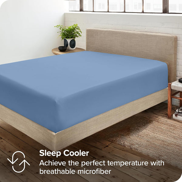 40cm Extra Deep Fitted Sheet, All seasons Bedding Ultra Soft Breathable Microfiber Bedding, Wrinkle-Free, Machine Washable, Hotel Quality All Sizes Available