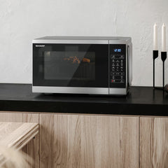Sharp 28 Litre 900W Digital Microwave with 1100W Grill, YC-MG81U-S