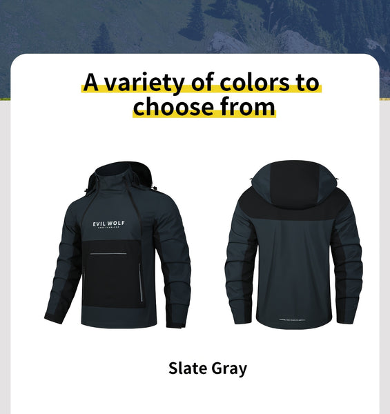 2024 Spring/Autumn Thin Hooded Men'S Thin Jacket Spring/Autumn Outerwear Men'S Versatile Jacket Men'S Casual Trendy Jacket Men'S Preppy Style Jacket
