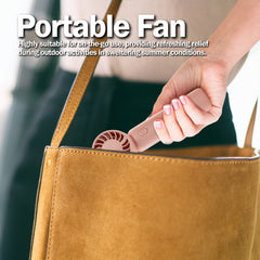 TANNESS 3 Speeds Handheld Fan - Rechargeable, Portable, Foldable With Detachable Base | USB Mini Hand Fan for Table, Desk - Quiet Standing Fan