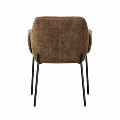 Manila Brown Fabric Dining Chair, 2 Pack