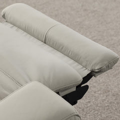 Simon Li Wren Light Grey Leather Power Reclining Armchair with Power Headrest