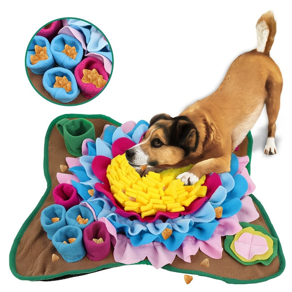 Pet Dog Snuffle Mat Sniffing Treat Foraging Puzzle Feeder Toy Nose Training Pad