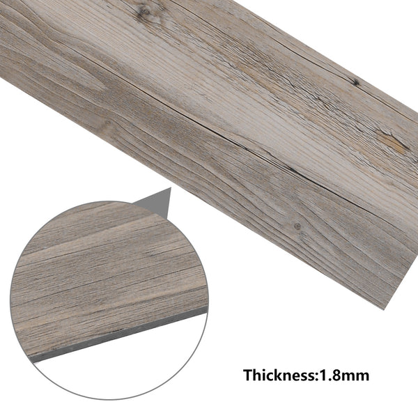 Self Adhesive Vinyl Flooring, Floor Planks with Wood Effect, 36pcs Waterproof PVC Floor Tiles for Bathroom Kitchen and All Flat Floor, Stick On Floor Tiles, 91.5x15.2cm 5m²