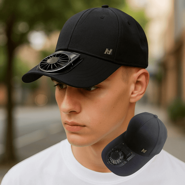 USB Rechargeable Cooling Fan Baseball Cap, 3-Speed Adjustable Airflow Sun Hat for Outdoor Sports, Golf, Fishing, Hiking