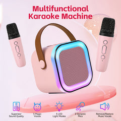 [Wireless Speakers] Wireless Speakers, Portable Speakers, Dual Microphones, RGB Lighting Effects, Multiple Voice-Changing Modes, Suitable for Family Gatherings, Birthday Parties, Outdoor Beaches, And Home Karaoke Machines