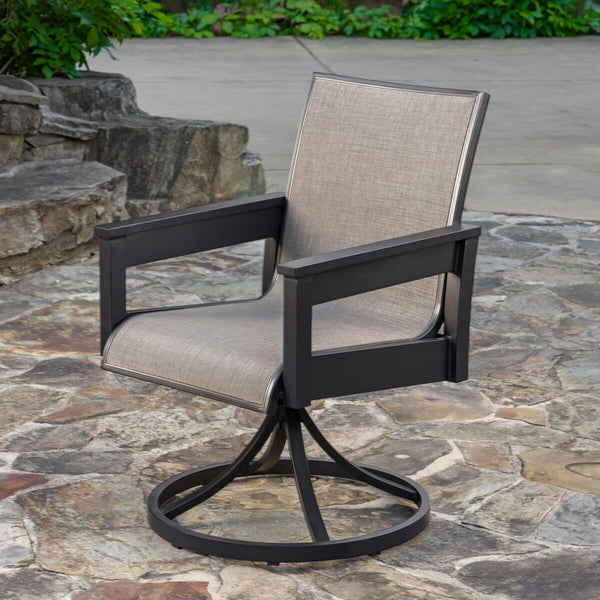 Sunvilla Fairchild 7 Piece Sling Dining Patio Set + Cover