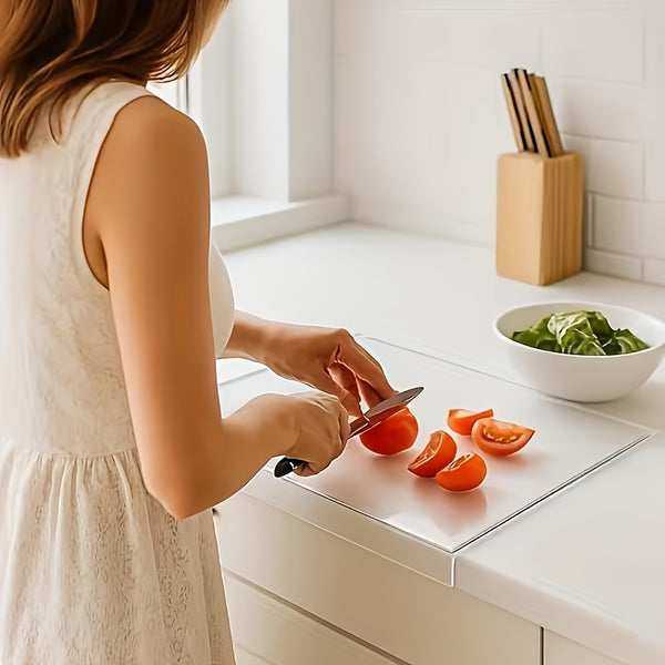 Food-Grade Acrylic Cutting Board, Durable And Easy to Clean, Slip-Resistant Design, with Protective Edges, Kitchen Prep Tool, Modern Style, Suitable As a Gift