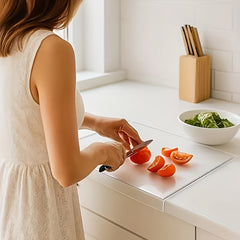Food-Grade Acrylic Cutting Board, Durable And Easy to Clean, Slip-Resistant Design, with Protective Edges, Kitchen Prep Tool, Modern Style, Suitable As a Gift