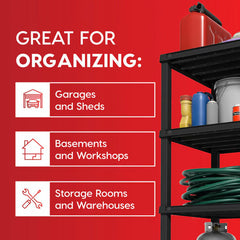 IRIS OHYAMA 5-Tier 191 X 91.5 X 45 Cm Utility Storage Rack