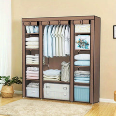 Portable Wardrobe 128x45x173cm Fabric Wardrobes for Bedroom Large Foldable Closet Storage Oranisers Portable Wardrobes for Bedroom