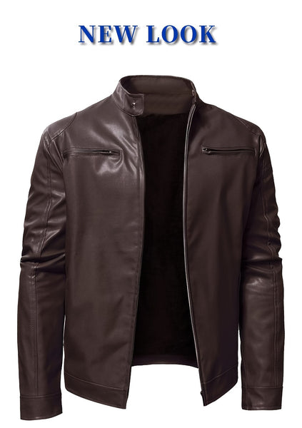 Men'S Biker Jacket for Fall Winter