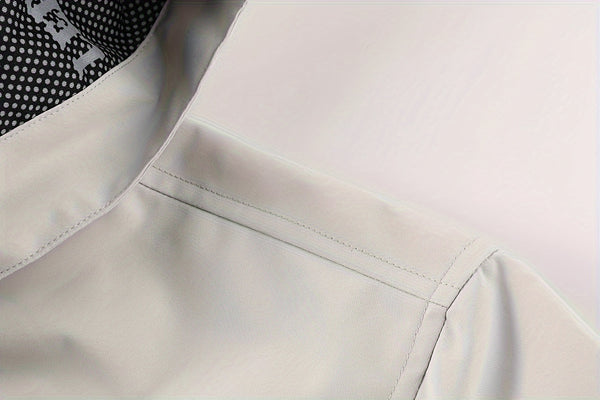 Men's Fashion New Jacket Men's Spring Autumn Thin Casual Multi-Pocket Outdoor High Quality Jacket Coat Men Detachable Hood Outdoor Trendy Design Waist Double Pocket Jacket